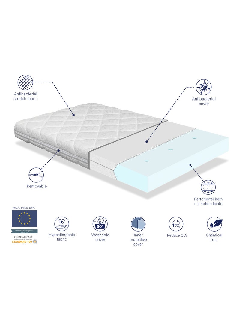 Matelas mousse ‘STAR’ épaisseur 11 cm déhoussable hautement respirant N/A - Kiabi