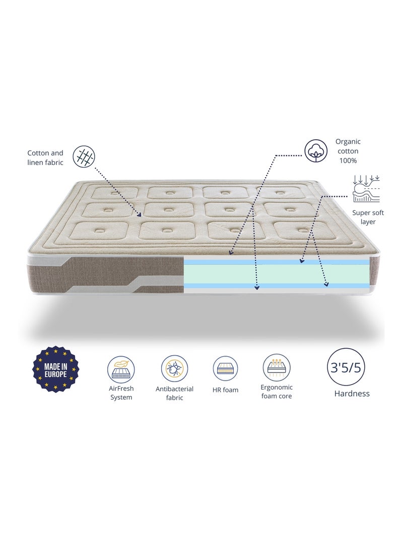 Matelas naturel 80X190 ORGANIC NATURA, Épaisseur 26 CM N/A - Kiabi