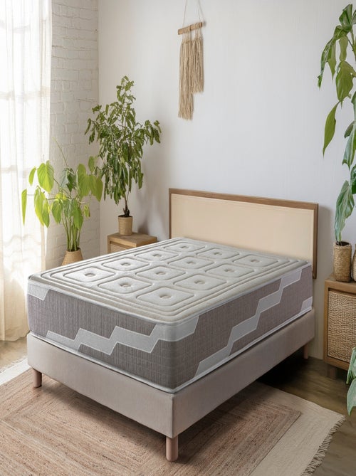 Matelas naturel ressorts ensaches 180X190 ORGANIC NATURA, Épaisseur 27 CM - Kiabi