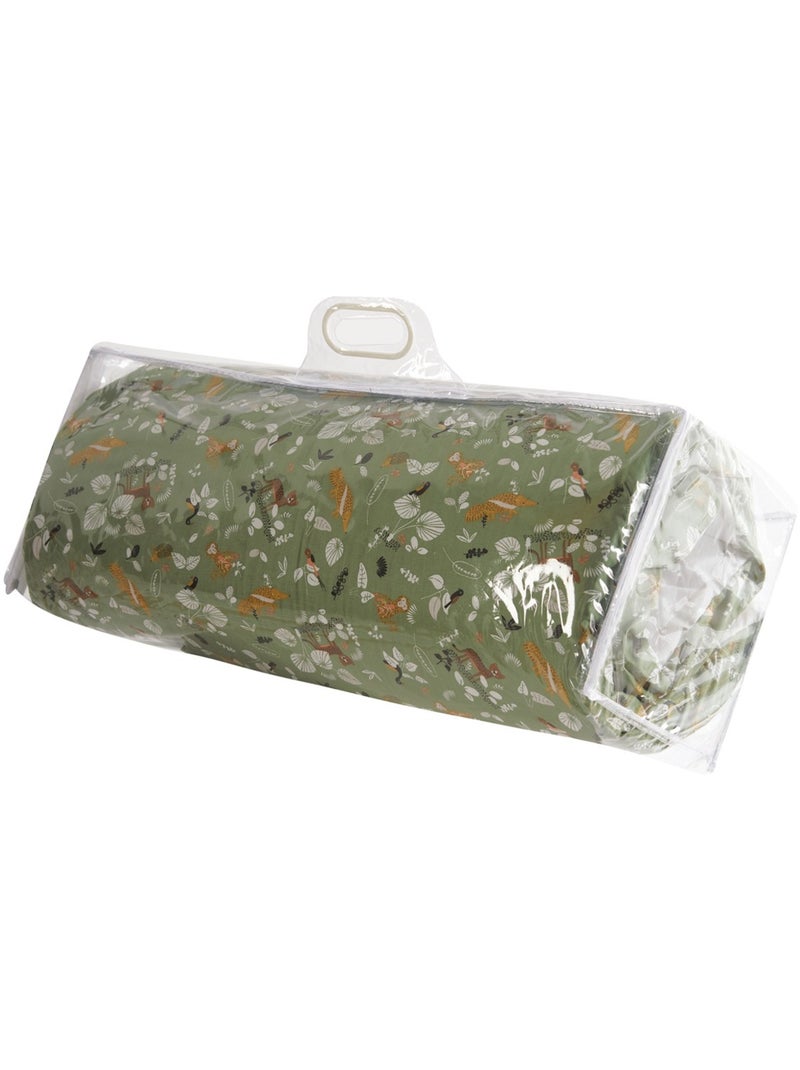 Matelas nomade 60x120cm Safari Blanc Vert Blanc - Kiabi