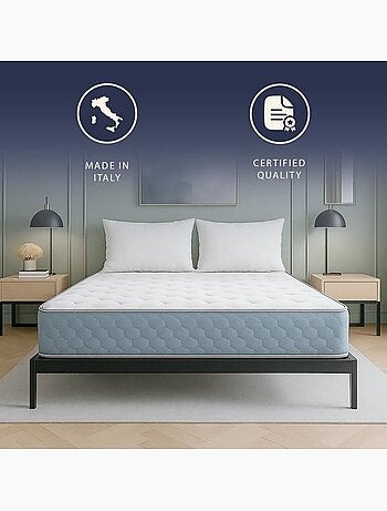 Matelas orthopédique - the white stone - white stone - 80 x 190 cm - 22 cm - mémoire 9 zones