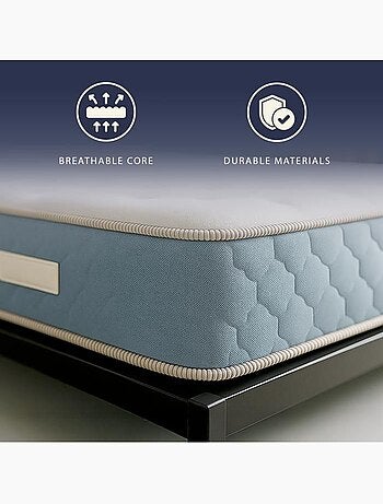 Matelas orthopédique - the white stone - white stone - 80 x 190 cm - 22 cm - mémoire 9 zones