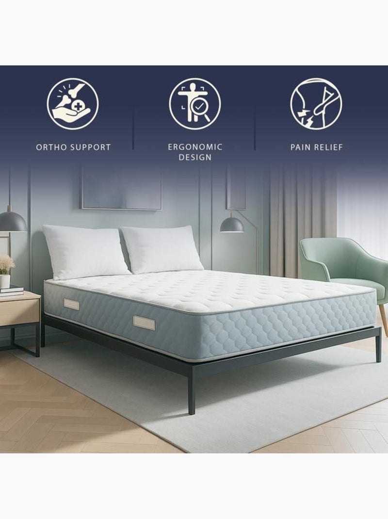 Matelas orthopédique - the white stone - 160x200 - 22 cm - mémoire 9 zones - made in italy Blanc - Kiabi