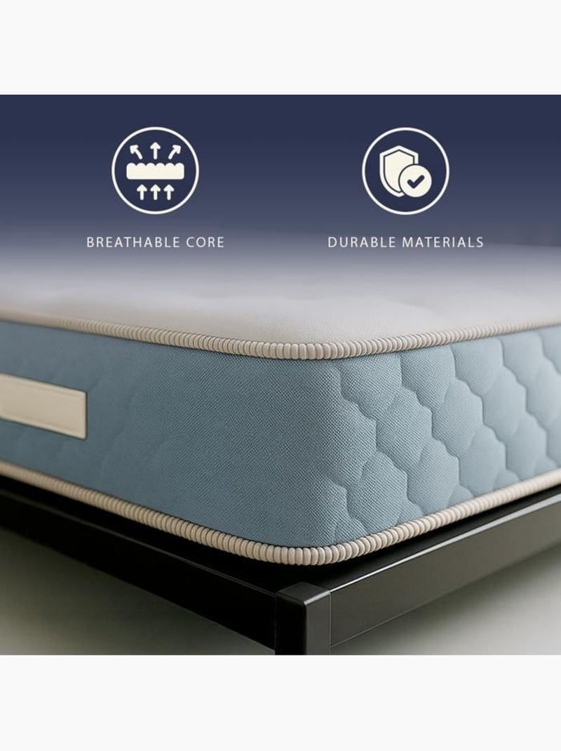 Matelas orthopédique - the white stone - 160x200 - 22 cm - mémoire 9 zones - made in italy Blanc - Kiabi