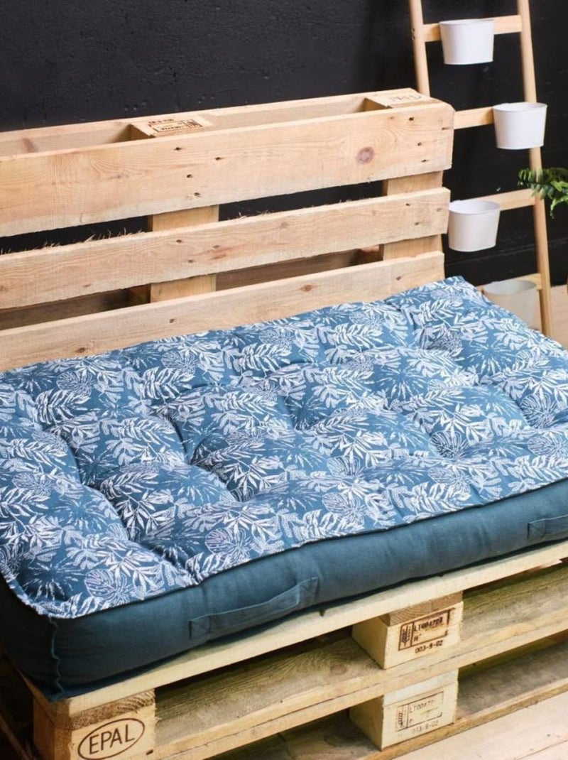 Matelas palette 120x80 Spirit Garden paon Bleu - Kiabi
