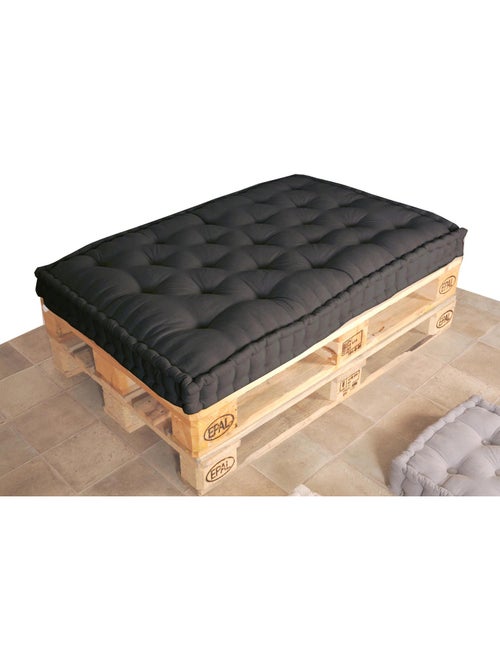 Matelas palette capitonné 80x120cm, Anthracite - Kiabi