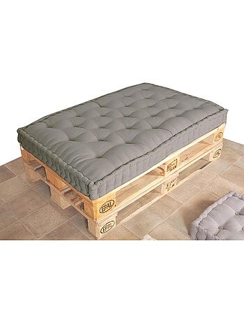 Matelas palette capitonné 80x120cm, Anthracite