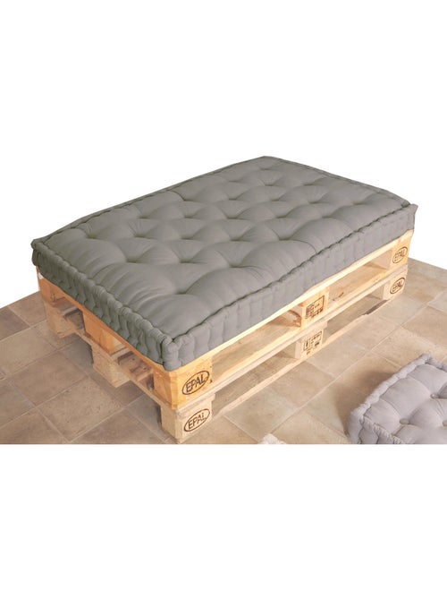 Matelas palette capitonné 80x120cm, Gris - Kiabi