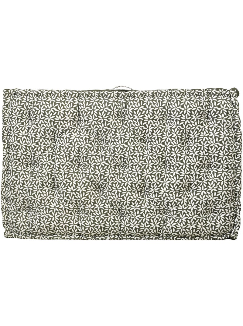 Matelas palette capitonné 80x120cm, Kaki imprimé floral Vert - Kiabi