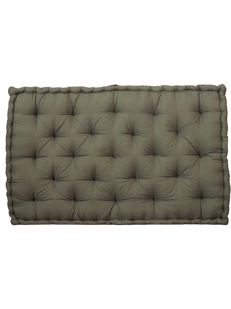 Matelas palette capitonné 80x120cm, Kaki imprimé floral Vert - Kiabi