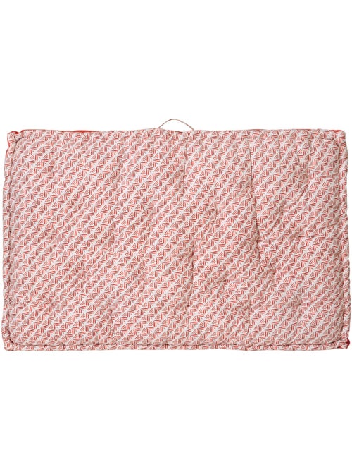 Matelas palette capitonné 80x120cm, Terracotta imprimé floral - Kiabi