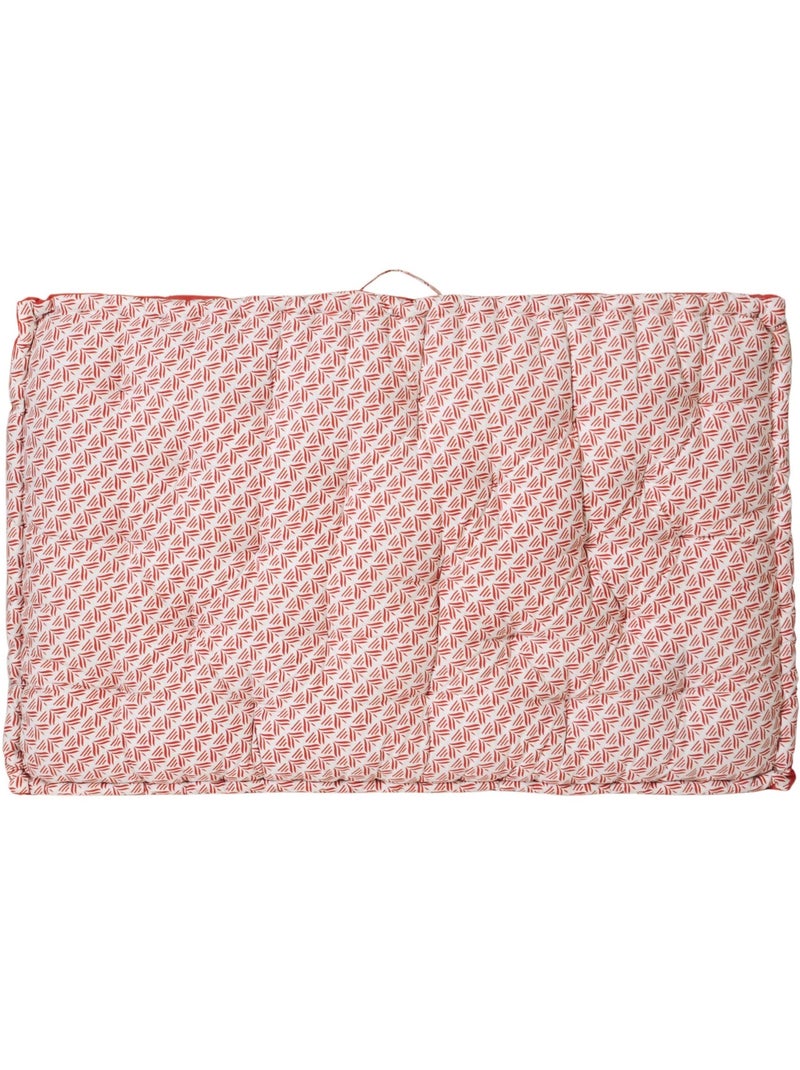 Matelas palette capitonné 80x120cm, Terracotta imprimé floral Rouge - Kiabi
