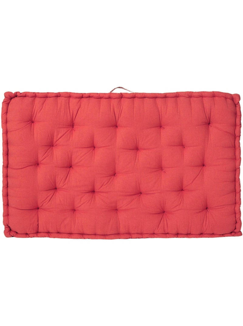 Matelas palette capitonné 80x120cm, Terracotta imprimé floral Rouge - Kiabi