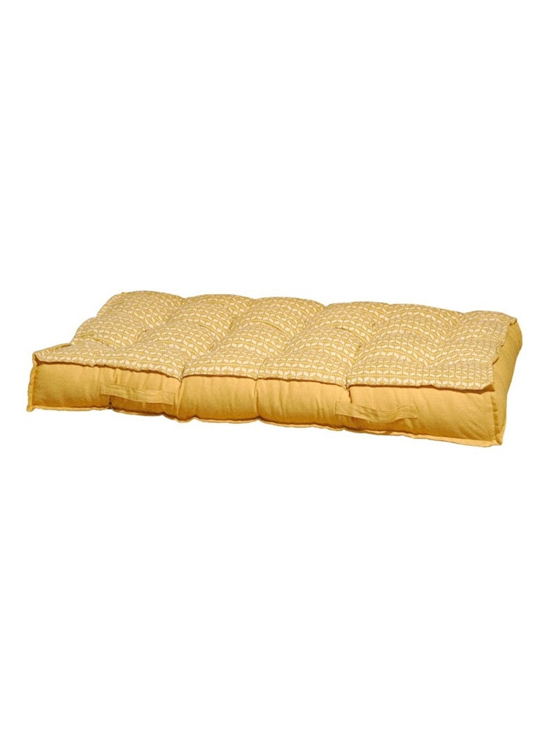 Matelas palette imprimé floral coton SPIRIT GARDEN Jaune - Kiabi