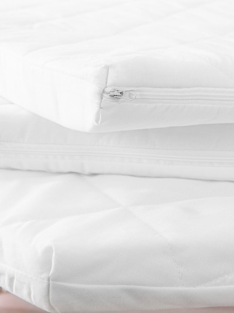 Matelas parc bébé rectangulaire avec housse piquée amovible ROBA Blanc - Kiabi