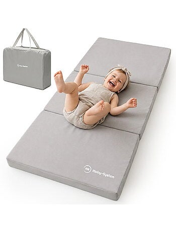 Matelas pliable lit parapluie et parc 120x60 moby-system avec housse
