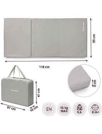 Matelas pliable lit parapluie et parc 120x60 moby-system avec housse