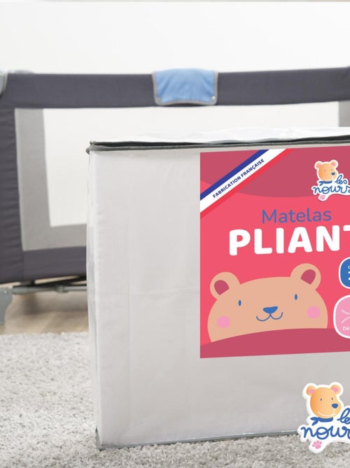 Matelas pliant bébé - 60x120cm - Matelas de voyage - Déhoussable - Fabrication française - Kiabi