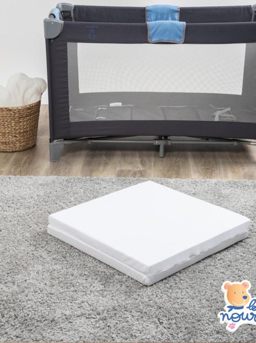 Matelas pliant bébé - 60x120cm - Matelas de voyage - Déhoussable - Fabrication française - Kiabi