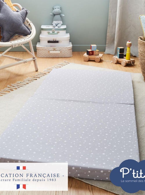 Matelas pliant bébé - 60x120x5 cm - Matelas de voyage - Déhoussable - Réversible - Kiabi