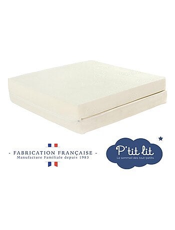 Matelas pliant bébé - 60x120x7 cm - Matelas de voyage - Déhoussable - Fabrication française