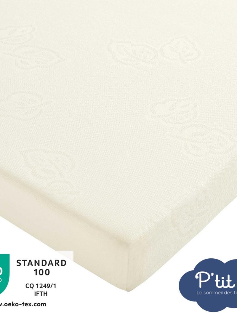 Matelas pliant bébé - 60x120x7 cm - Matelas de voyage - Déhoussable - Fabrication française Blanc - Kiabi