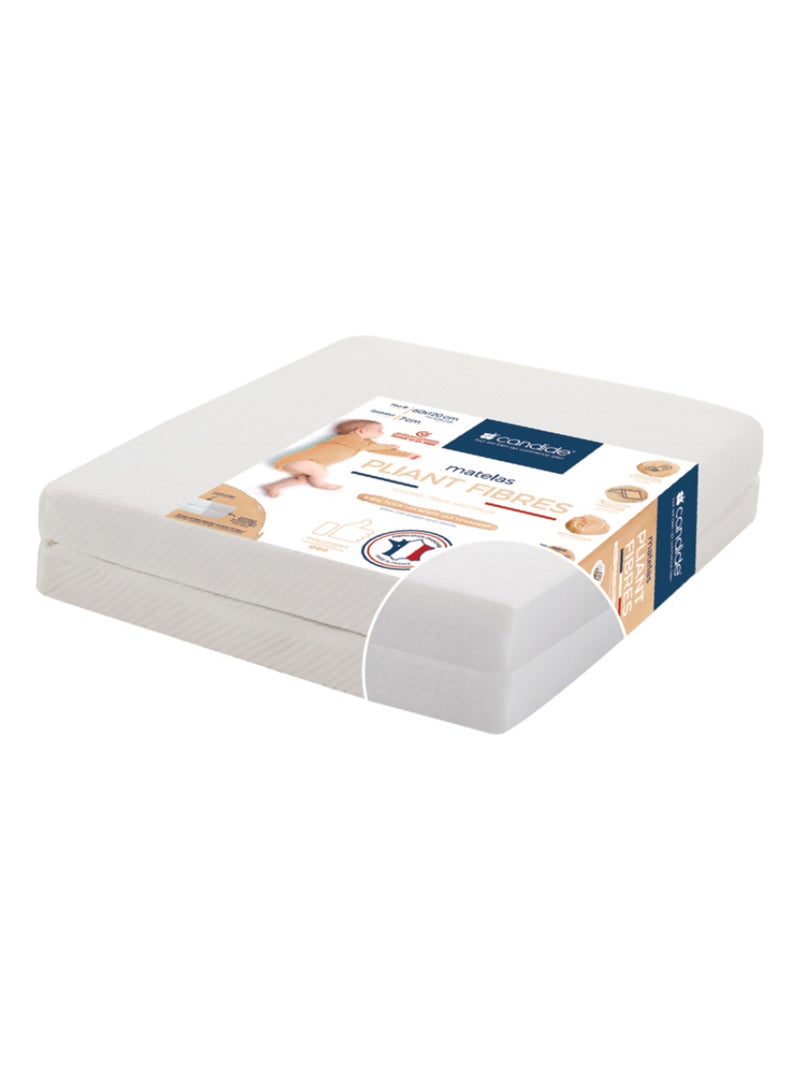 Matelas pliant en fibres (60 x 120 cm) Ecru - Kiabi