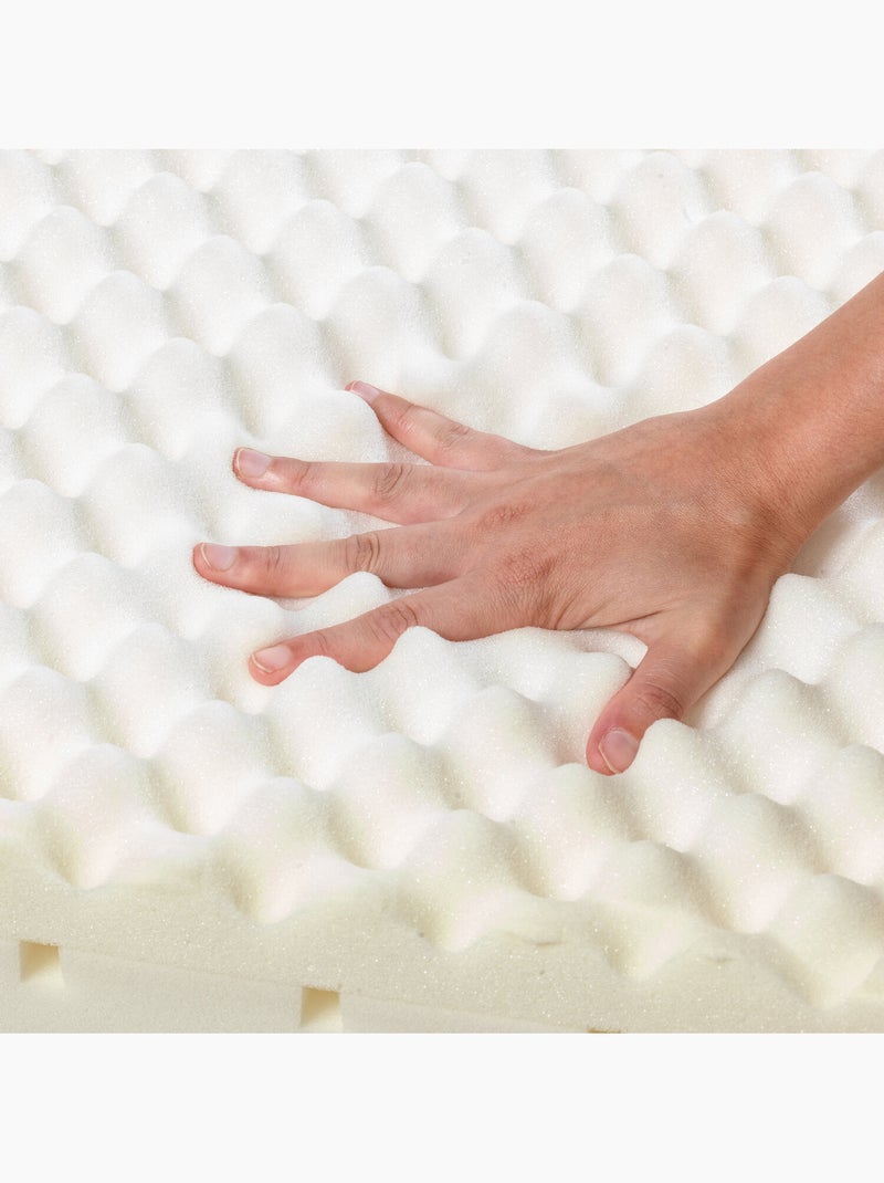 Matelas pour berceau 14 cm Safetech HR couche visco et housse amovible Blanc - Kiabi