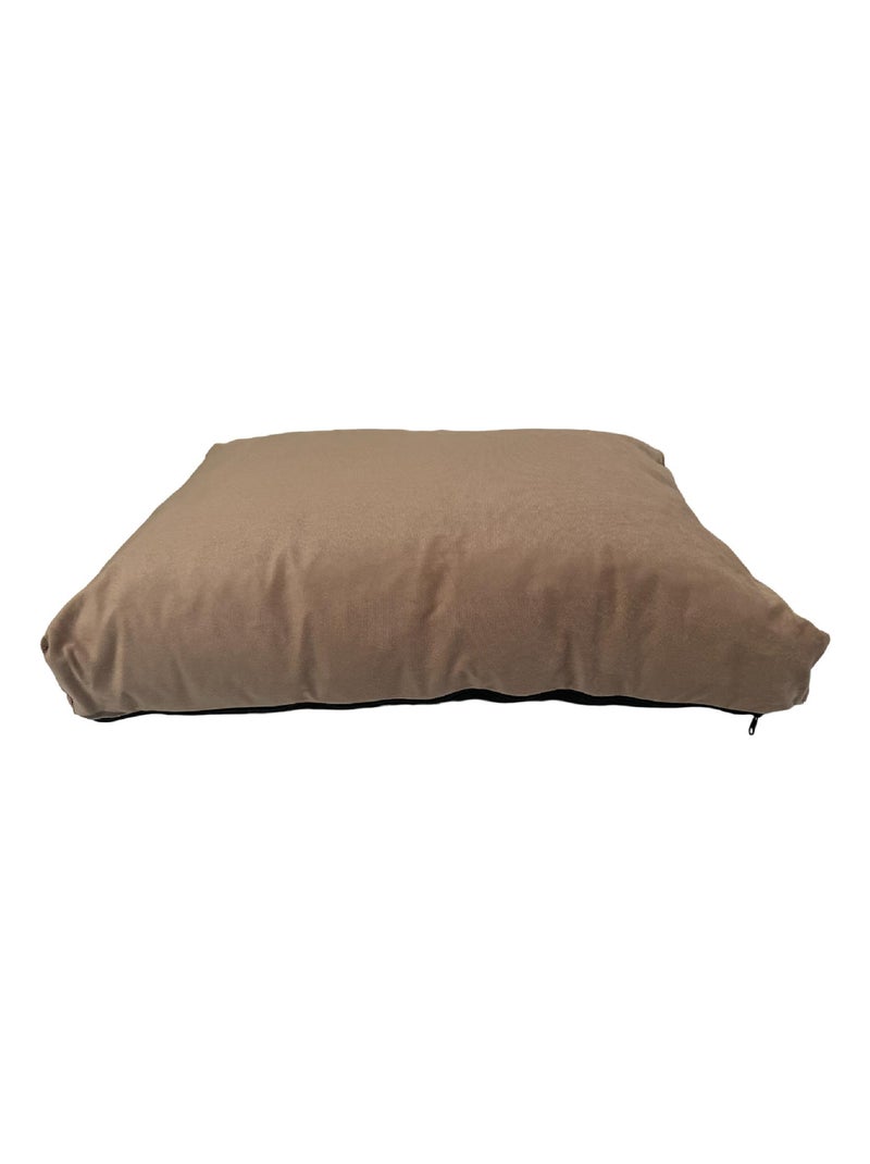 MATELAS POUR CHIEN DEHOUSSABLE VELOURS BEIGE Beige - Kiabi