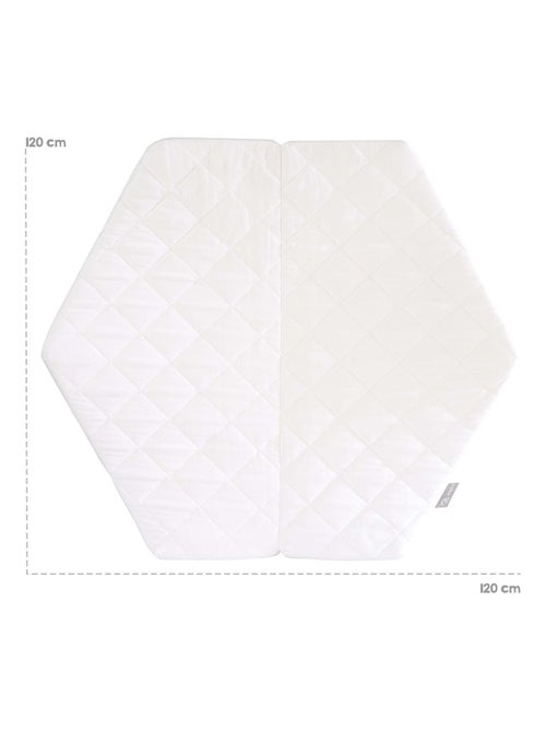Matelas pour parc bébé hexagonal - Housse matelassée et amovible 'Roba' - Kiabi