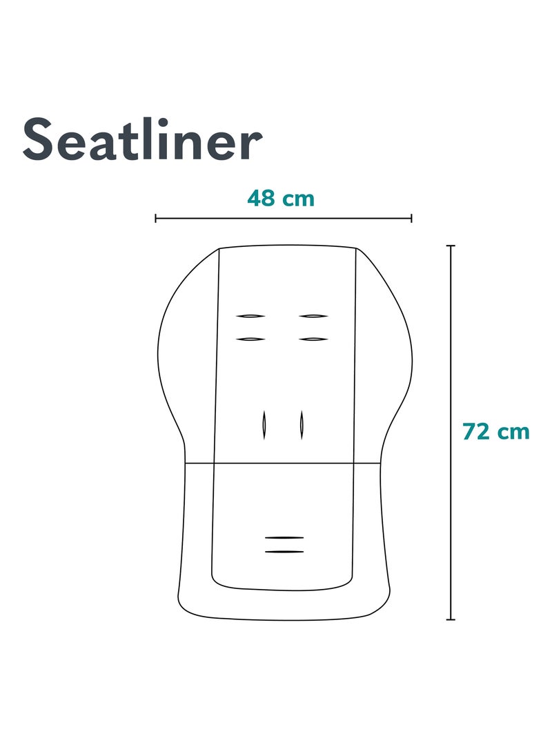 Matelas pour Poussette - LIONELO - Universelle - Lavable - Hydrofuge - Double face Gris - Kiabi