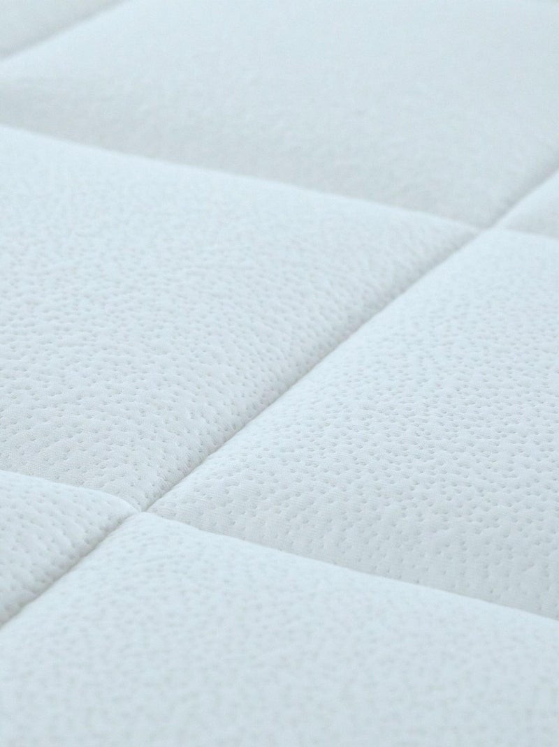 Matelas Ressort 5 zones + mémoire de forme ALBA Fabriqué en France Dimensions - 90 x 190 cm Blanc Bleu - Kiabi