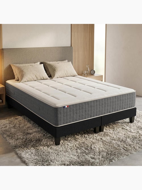 Matelas ressorts 7 zones H28 sommier couette oreillers 2x80x200 - Kiabi