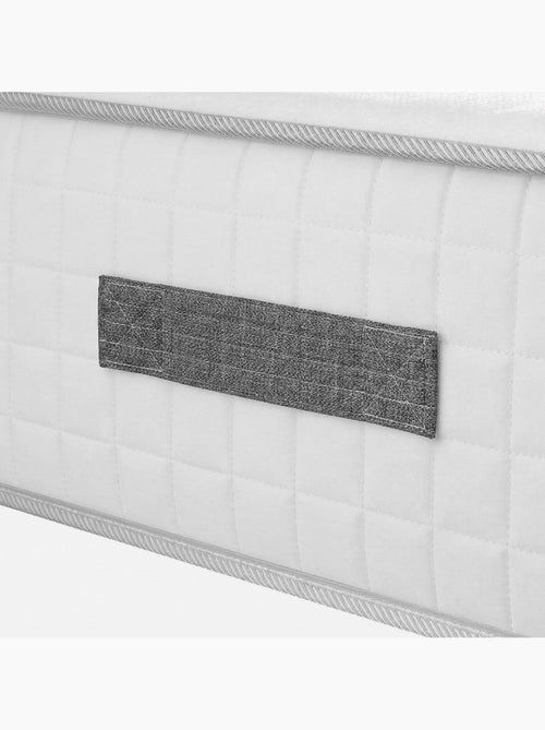 Matelas ressorts, accueil mémoire de forme, H 28, sommier en kit gris - Kiabi Matelas ressorts, accueil mémoire de forme, H 28, sommier en kit gris - Kiabi