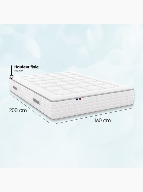 Matelas ressorts BELLAGIO, accueil mémoire de forme, H 28 cm - 180 x 200 cm - Kiabi Matelas ressorts BELLAGIO, accueil mémoire de forme, H 28 cm - 180 x 200 cm - Kiabi