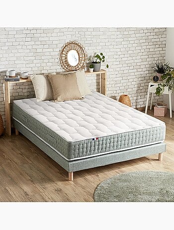 Matelas ressorts ensachés 7 zones HYGGE - soutien ferme et réversible - 160 x 200 cm