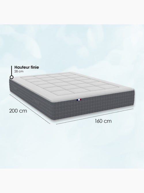 Matelas ressorts ensachés 7 zones MAX - soutien ferme et réversible - 160 x 200 cm - Kiabi Matelas ressorts ensachés 7 zones MAX - soutien ferme et réversible - 160 x 200 cm - Kiabi