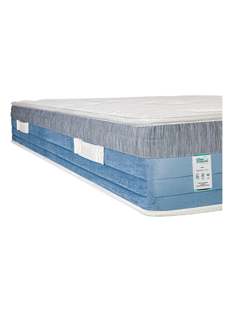Matelas ressorts ensachés et mémoire de forme 27 cm - Soutien ferme Blanc - Kiabi