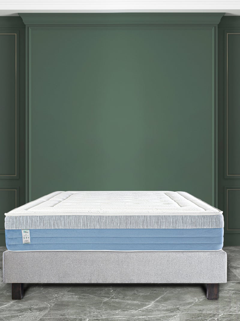 Matelas ressorts ensachés et mémoire de forme 27 cm - Soutien ferme Blanc - Kiabi