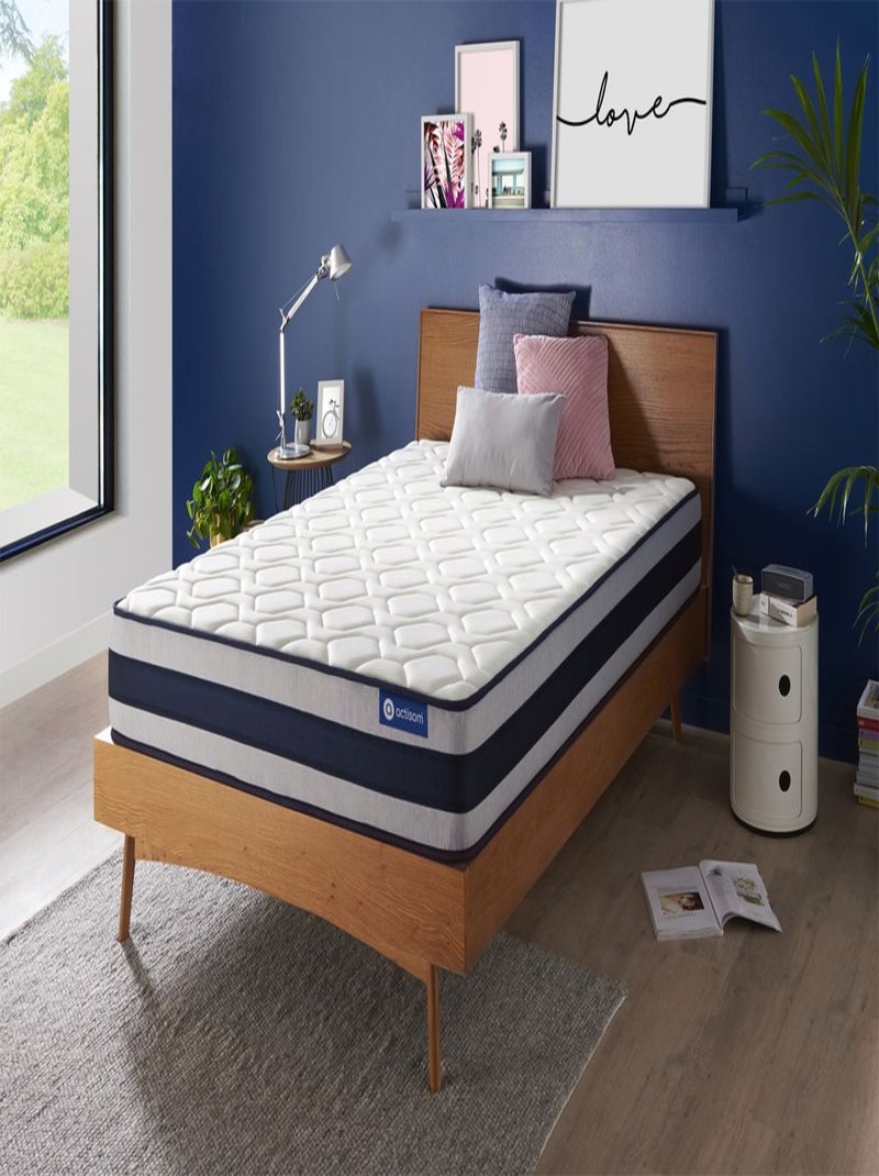 Matelas Ressorts ensachés et mémoire de forme Actiflex ergo Blanc - Kiabi