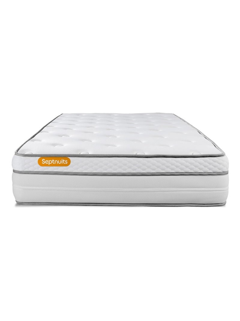 Matelas Ressorts ensachés et mémoire de forme Memo luxe Blanc - Kiabi