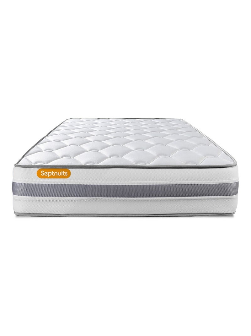 Matelas Ressorts ensachés et mémoire de forme Memo spring Blanc - Kiabi