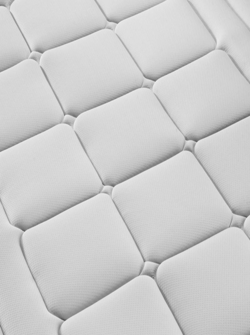Matelas Ressorts ensachés et mémoire de forme Trente Blanc - Kiabi