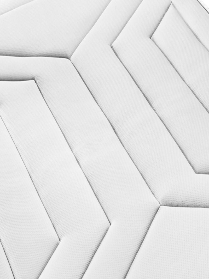 Matelas Ressorts ensachés et mémoire de forme Vingt-Quatre Blanc - Kiabi