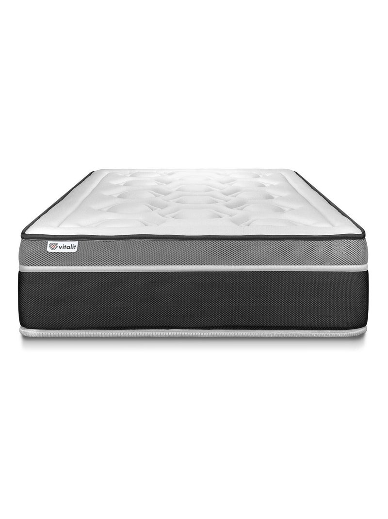 Matelas Ressorts ensachés et mémoire de forme VITAL CARE Blanc - Kiabi