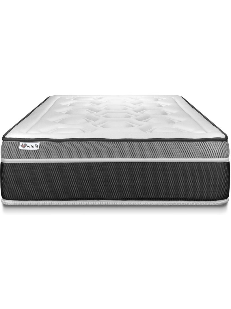 Matelas Ressorts ensachés et mémoire de forme VITAL CARE Blanc - Kiabi