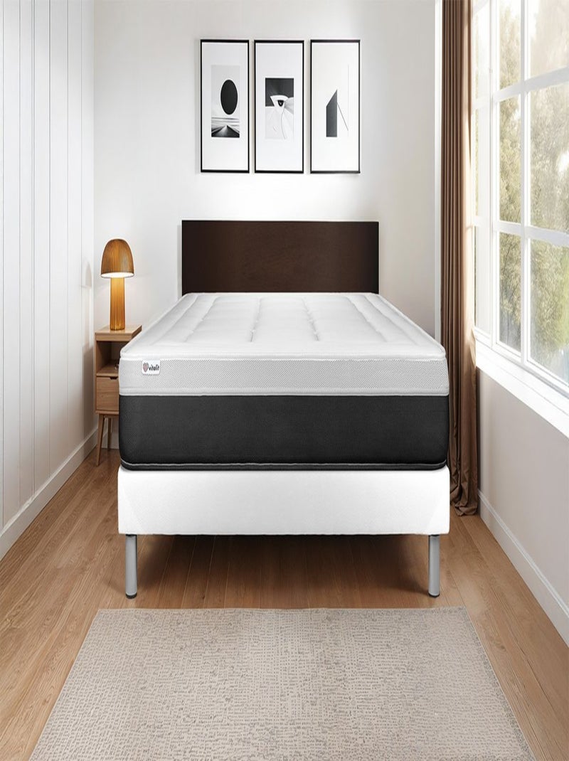 Matelas Ressorts ensachés et mémoire de forme VITAL FORM Blanc - Kiabi