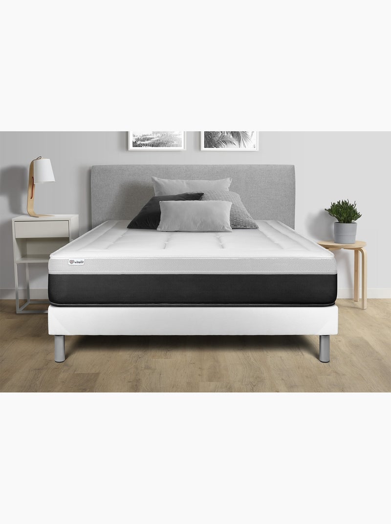 Matelas Ressorts ensachés et mémoire de forme VITAL FORM Blanc - Kiabi