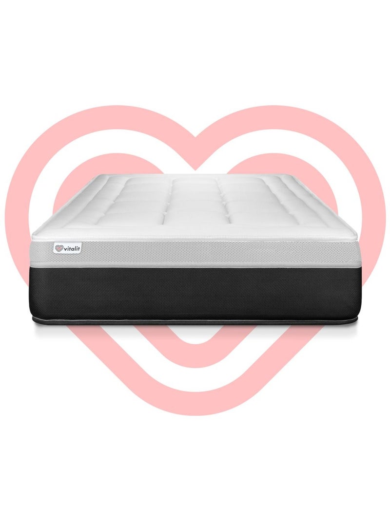 Matelas Ressorts ensachés et mémoire de forme VITAL FORM Blanc - Kiabi
