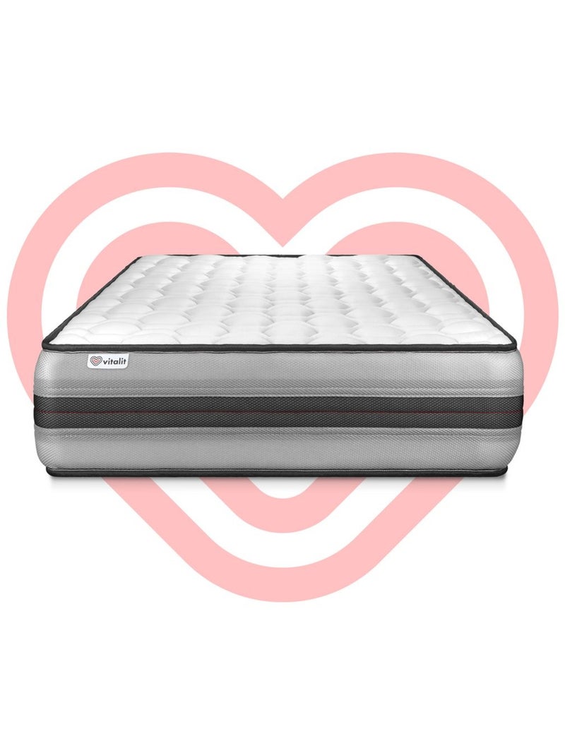 Matelas Ressorts ensachés et mémoire de forme VITALPOWER RECOVER Blanc - Kiabi